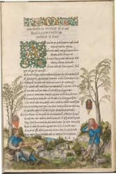 Pastoral Landscape with Shepherds Playing Viola and Panpipes
